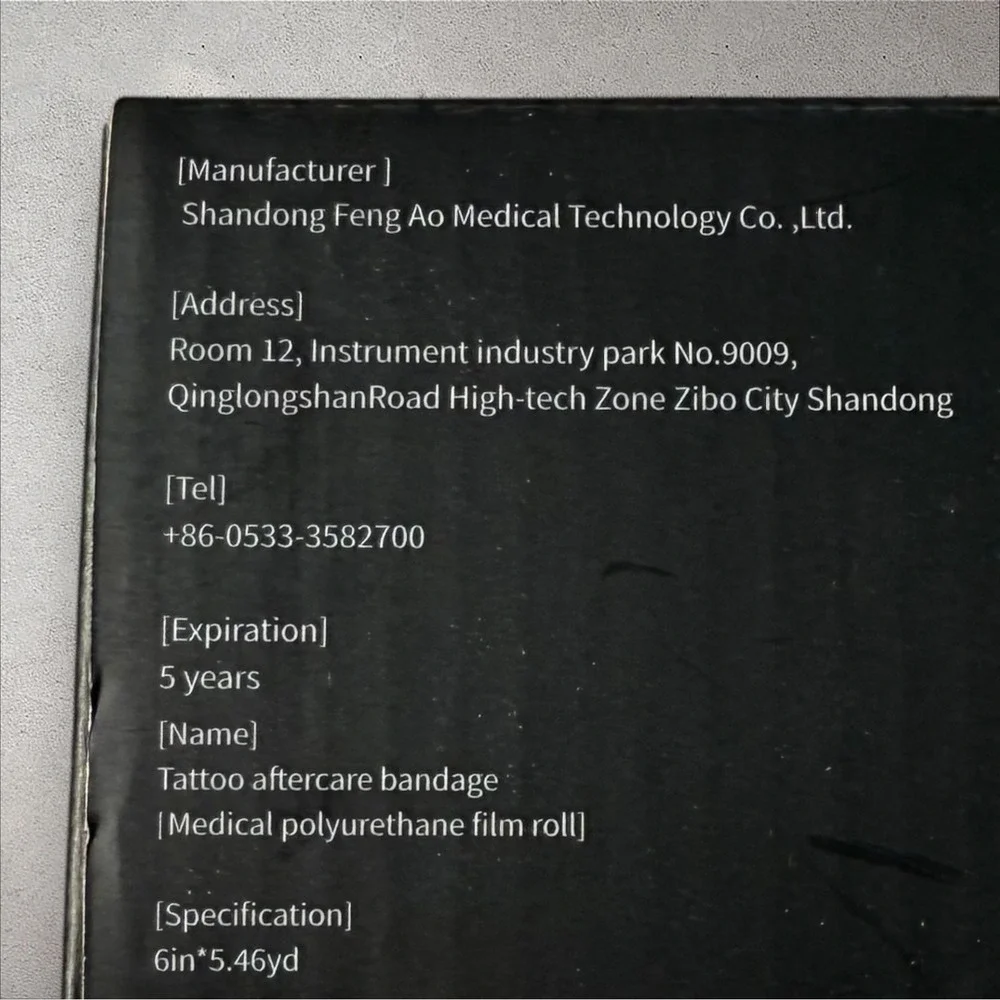 AIDVOK Tattoo Aftercare Bandage 6in x 5.46yd Roll Medical Polyurethane Film‎